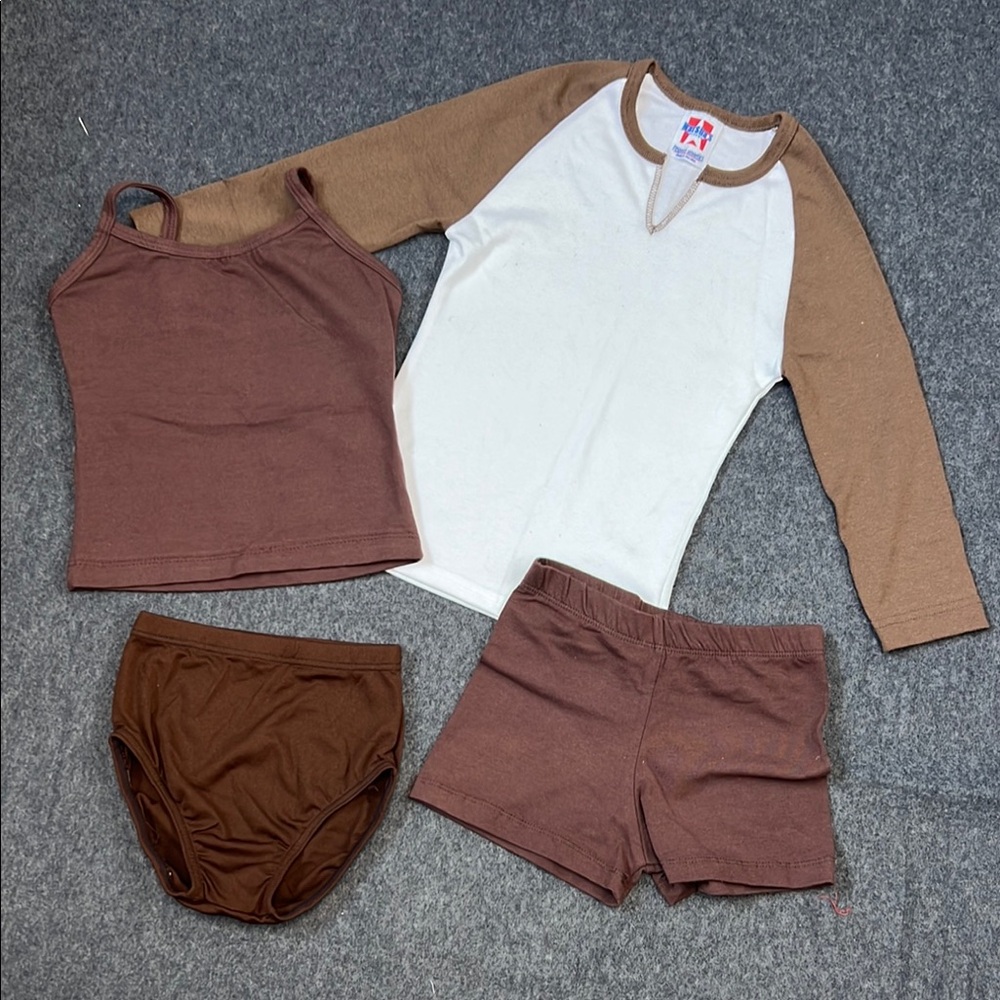 Cheer/Dance Camp Lot 4 Items Girls 6X-7 New. Browns